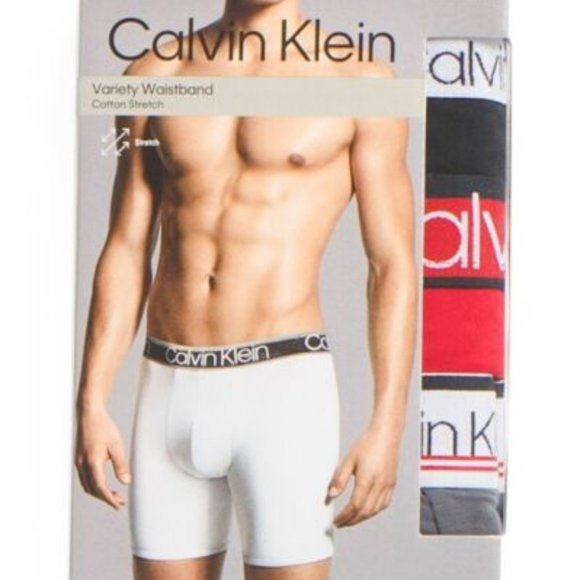 Calvin Klein CK Cotton Stretch Boxer Briefs 3 Pack Men's Size SMALL - Picture 3 of 3